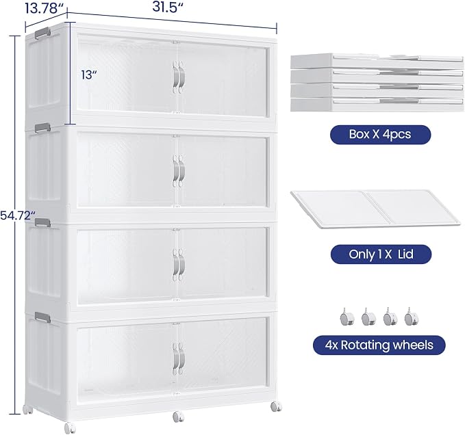 640QT Extra Large Stackable Storage Bins - Image 2