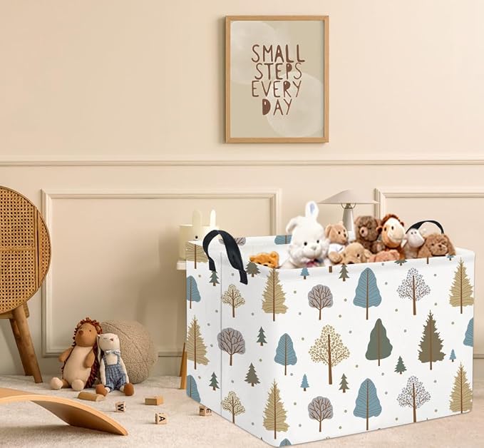Rectangular Kids Storage Bin Gift & Baby Organizer Shelf Book Basket Room Decor - Image 2