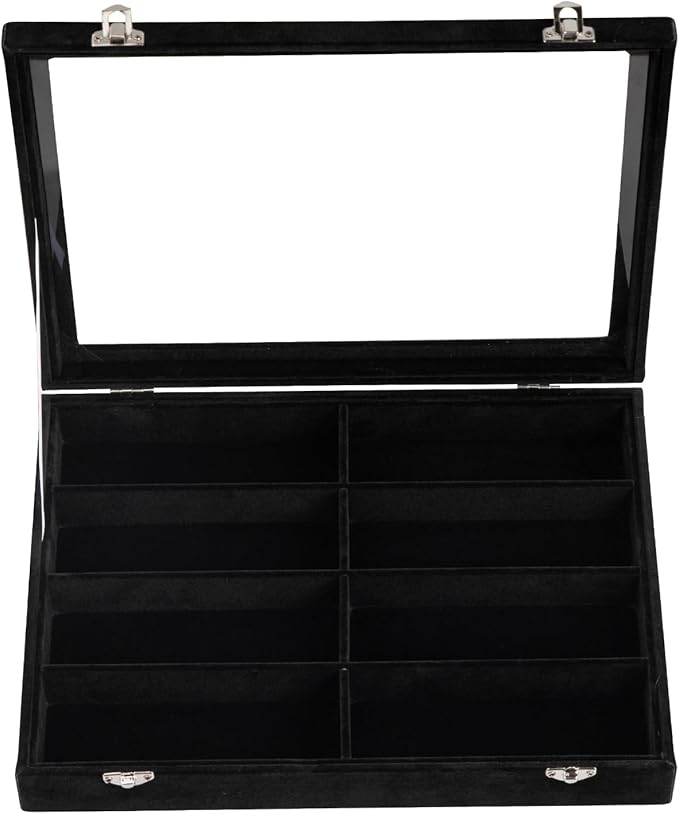 Frebeauty Sunglass Organizer, Velvet Glasses Organizer, 8-Slot Sunglasses Tray - Image 2