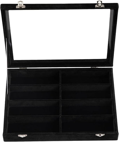 Frebeauty Sunglass Organizer, Velvet Glasses Organizer, 8-Slot Sunglasses Tray - Image 2