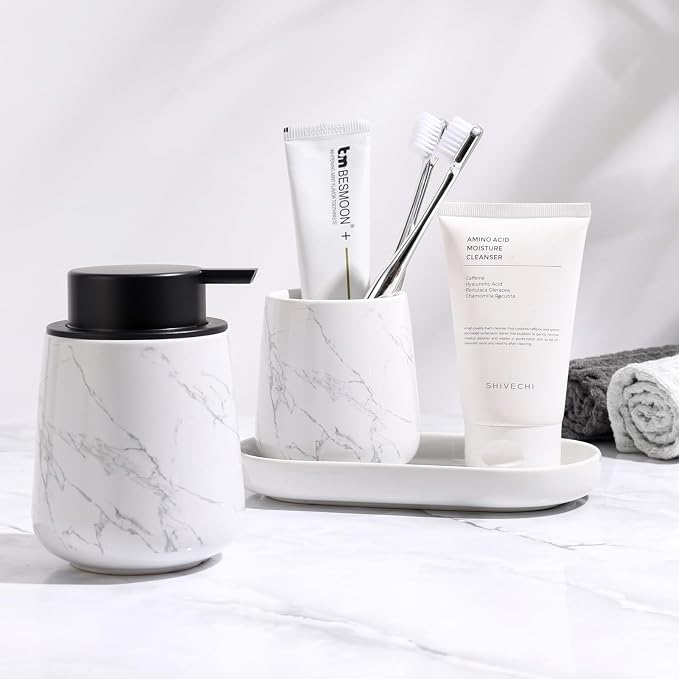 BosilunLife Marble Bathroom Accessory Set - Image 7