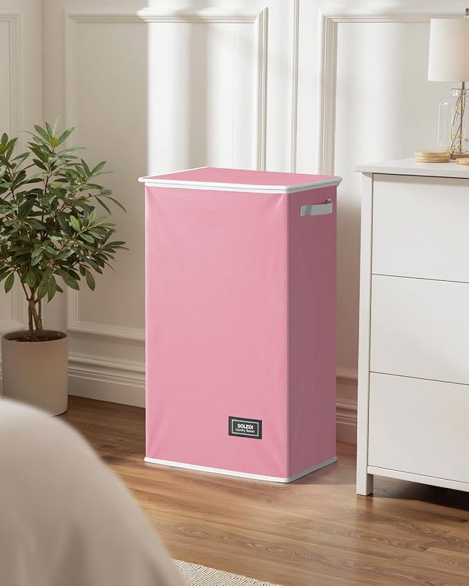 SOLEDI Laundry Hamper with Lid 100L Large & Tall Collapsible Laundry Basket - Image 7
