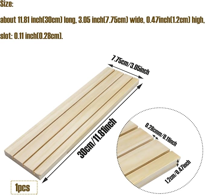 1 Pack Wooden Earring Display Stand 3 Slots Jewelry Earring Ring Display Holder - Image 2