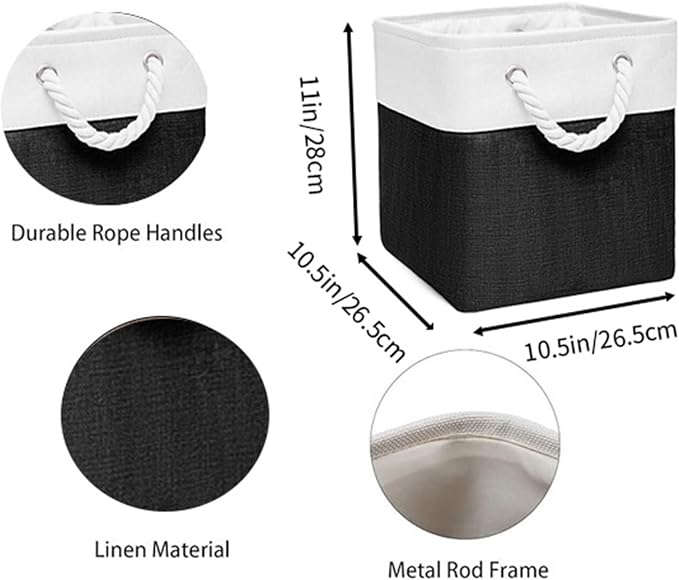 Fabric Storage Cubes, 11 inch cube storage bin - Image 4