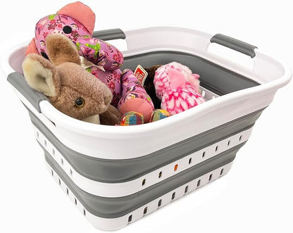 SAMMART Collapsible Plastic Rectangular Laundry Basket - Image 5