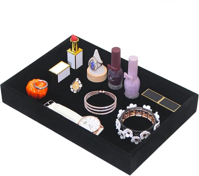 Bedside Organizer Tray, Desktop Storage Tray by FocusOnJewelryDisplay