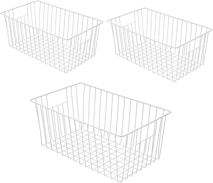 16inch Freezer Wire Storage Organizer Baskets, Household Refrigerator Bins by Y.Z.Bros