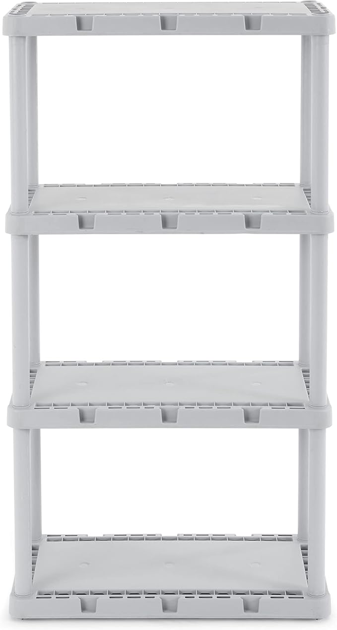 Gracious Living 4 Pack Light Duty Storage Shelves, Knect-A-Shelf 4-Shelf Solid - Image 4