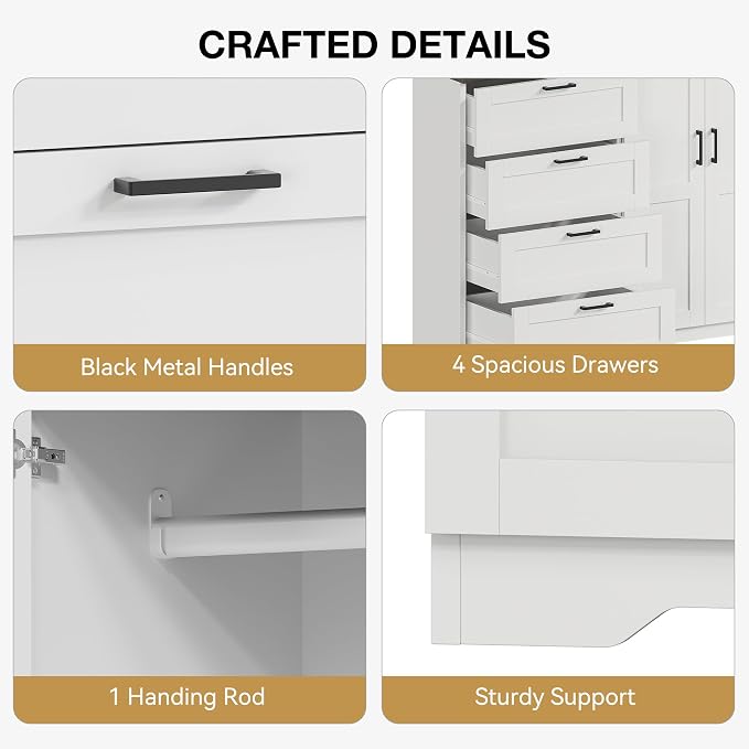 GarveeHome Multifunctional Wooden Dresser - Image 5