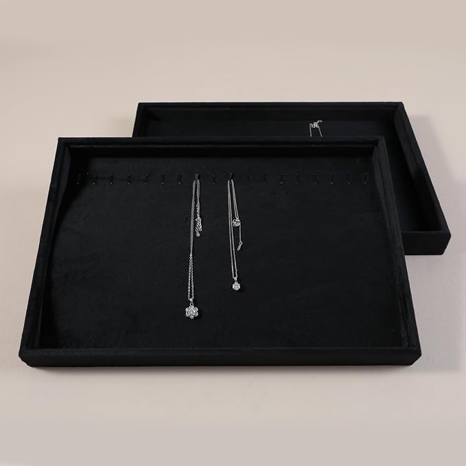 Velvet Jewelry Display Tray For Bracelet Pendant Necklace, Drawer Insert - Image 7