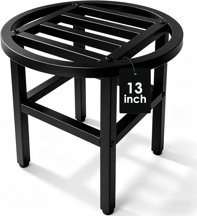 Plant Stand Indoor Outdoor, 13 Inch Tall Metal Plant Stands Riser, Heavy Duty by Hongsane
