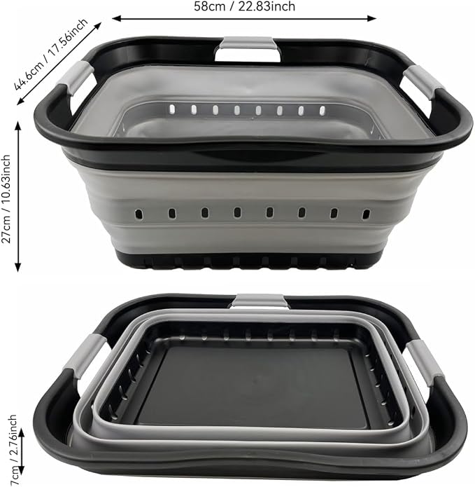 SAMMART 42L Collapsible Plastic Laundry Basket - Image 4