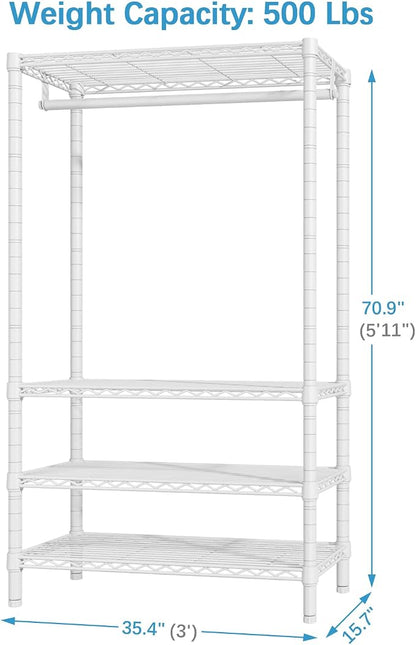 VIPEK V1 Wire Garment Rack 4 Tiers Heavy Duty Clothes Rack - Image 5