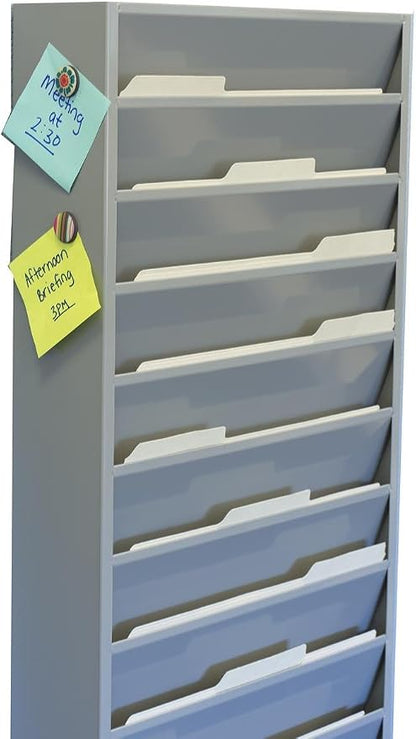 Displays2go Office File Folder Wall Rack, 11 Tiered Pockets, Medical Chart - Image 5