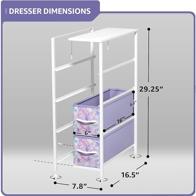 Sorbus Kids Narrow Dresser - Image 3