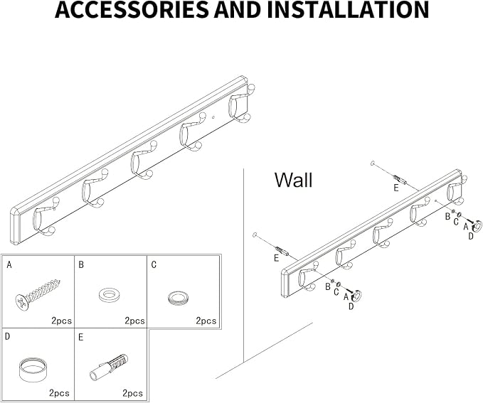 Wooden Coat Rack, Wall-Mounted Organizer - Image 7