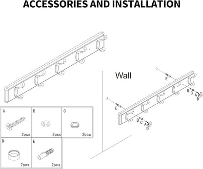 Wooden Coat Rack, Wall-Mounted Organizer - Image 7