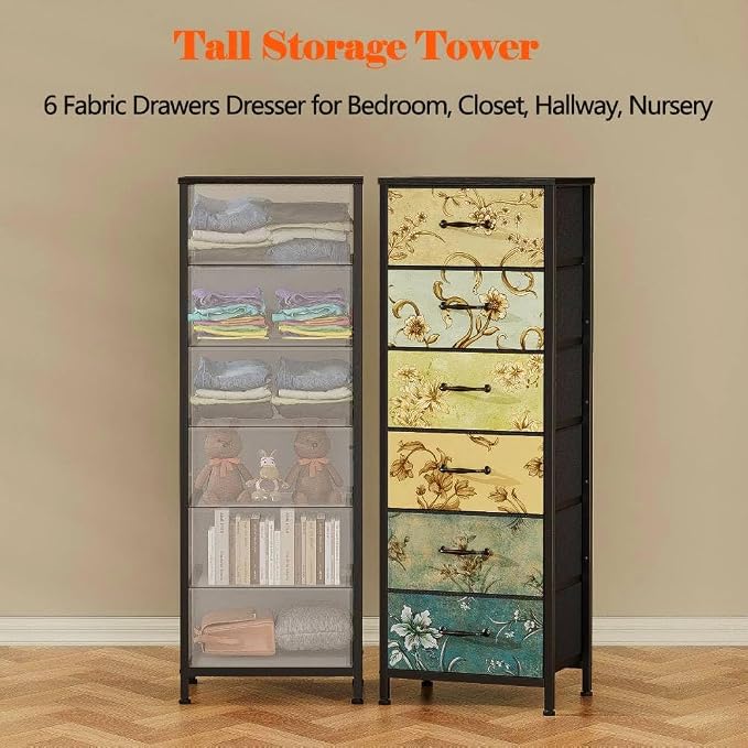 Furnulem Tall 6 Drawers Dresser - Image 7