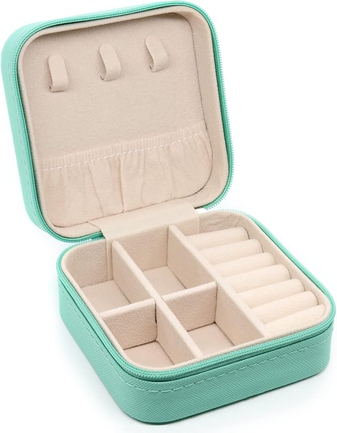 KEINE MARKE Small Jewelry Box, Travel Portable Jewelry Case - Image 2