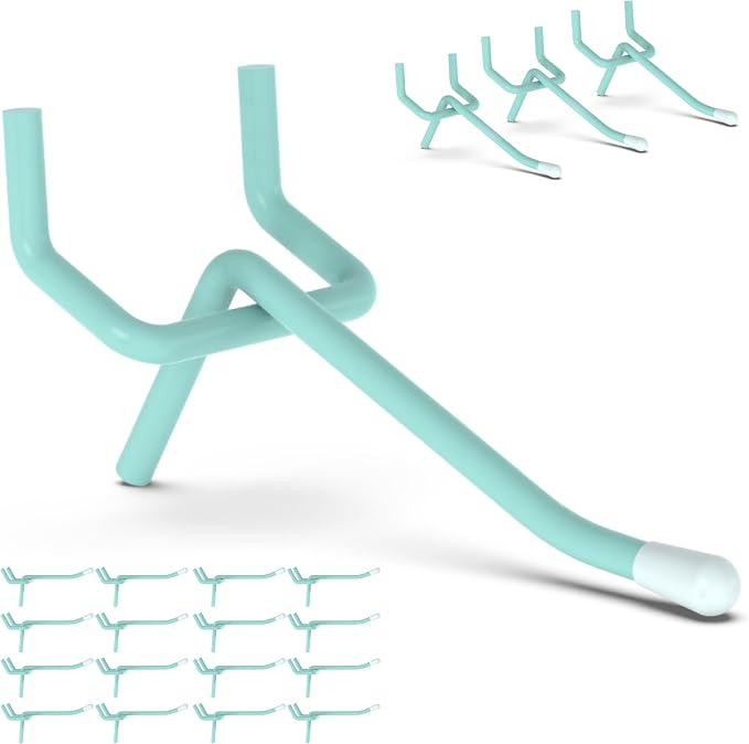 HUHOLE Pegboard Hooks 2 Inch 50PC, Fit 1/4" or 1/8" Pegboard, Ideal Peg Board by HUHOLE