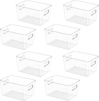 BALEINE Clear Plastic Storage Bins, Pantry Organization, BPA Free Stackable - Image 9