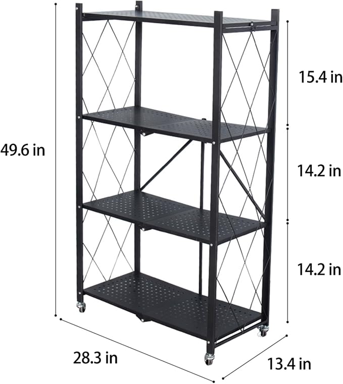 Life Hacks 2pcs 4-Tier Foldable Shelves - Image 3