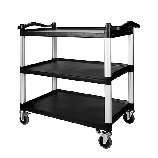 NorthSky Select Dual-Handle Utility Cart, 3 Shelves, 440 lb. Cap by NorthSky