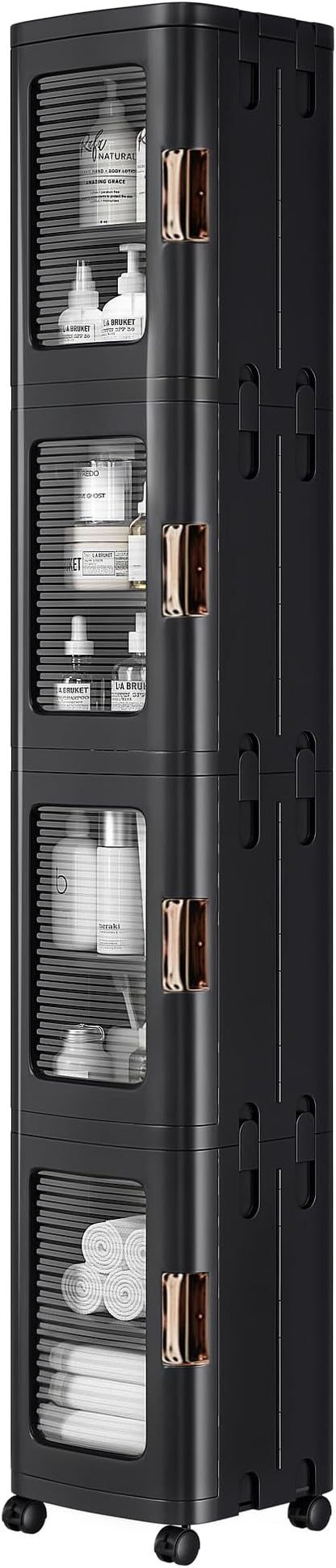 VECELO 4-Tier Tall Narrow Storage Cabinet by VECELO