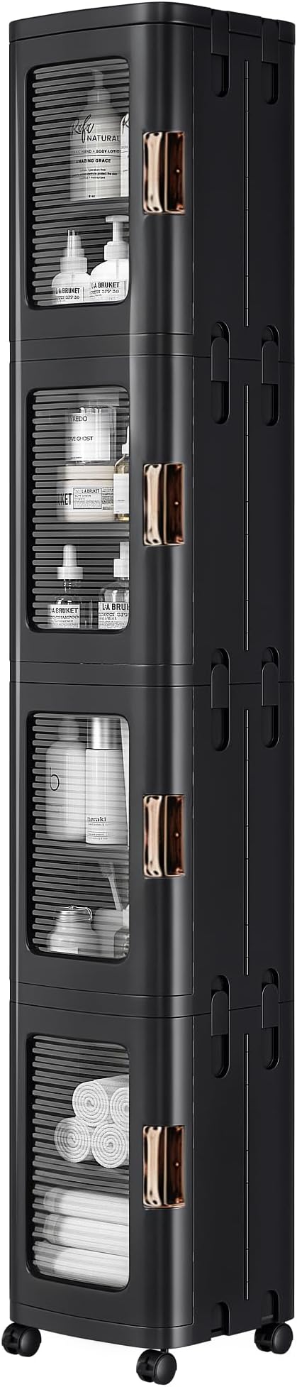 VECELO 4-Tier Tall Narrow Storage Cabinet by VECELO