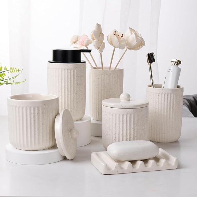 BosilunLife Beige Bathroom Accessories Set - Image 6