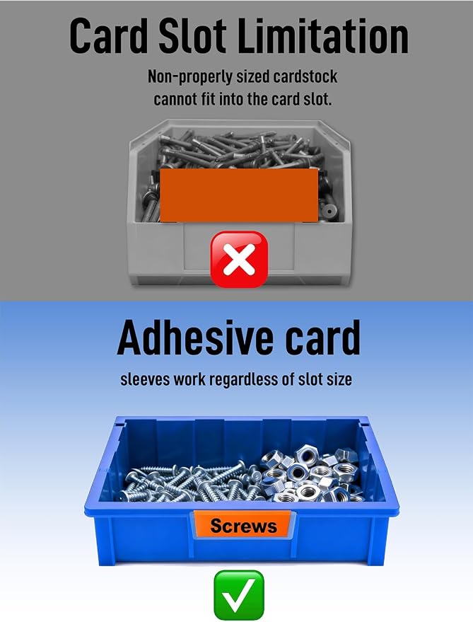 60-Pack Clear Plastic Self-Adhesive Label Holders - Image 3