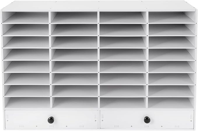 Literature Organizer 32 Slots Office Mailbox Cubbies PVC Desk Mail Sorter - Image 4