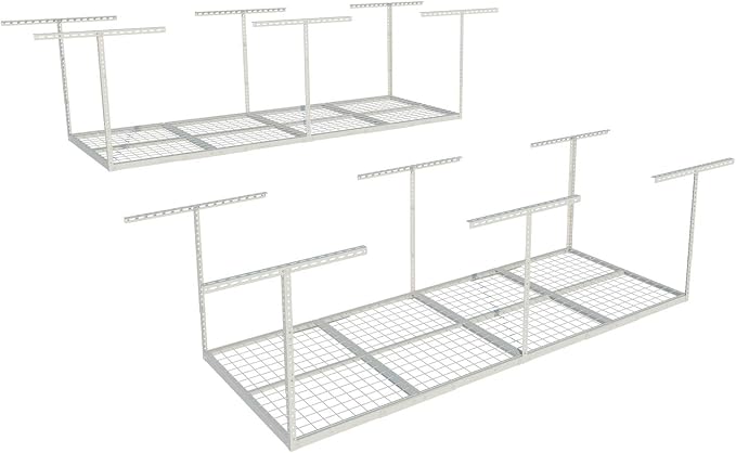 FLEXIMOUNTS 3x8 Overhead Garage Storage Rack, Adjustable Storage Organization by FLEXIMOUNTS
