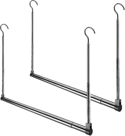 Adjustable Hanging Closet Rod, Extender Hanging Rod, Closet Hanging Organizer by Yeetburg
