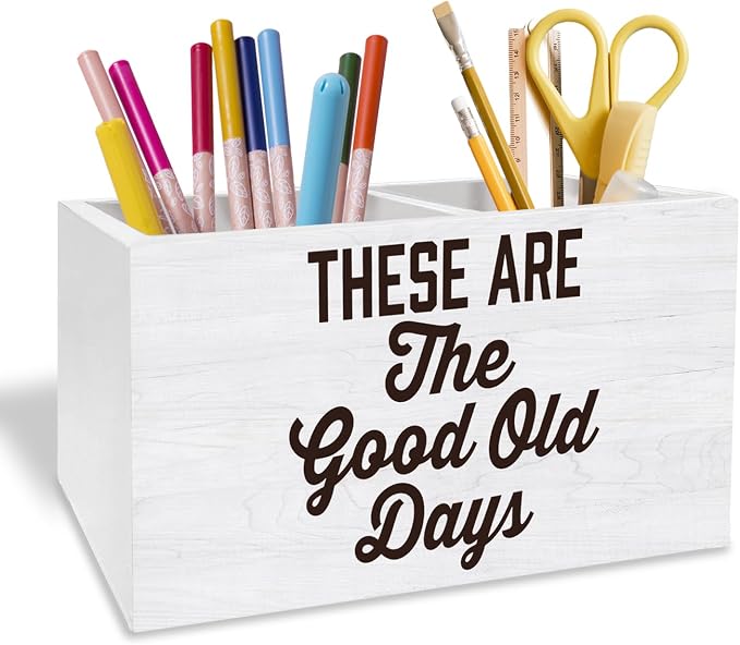 Inspirational Pen Holder for Desk, Motivational Quote Pencil Organizer by Unknown