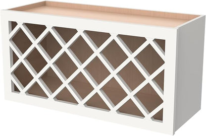 Origami Solid Wood RTA Wine Bottle Rack Wall Cabinet by CozyHommie