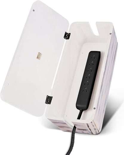Rustic Cable Management Box & Cord Organizer- Cable Organizer by LuxeDesigns