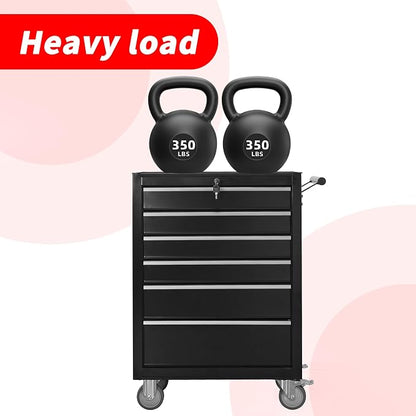 6-Drawer Rolling Tool Chest Cabinet, Large Capacity Metal Tool Box - Image 6