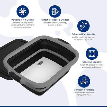 2-Pack XL Collapsible BBQ Prep Tub - Image 5