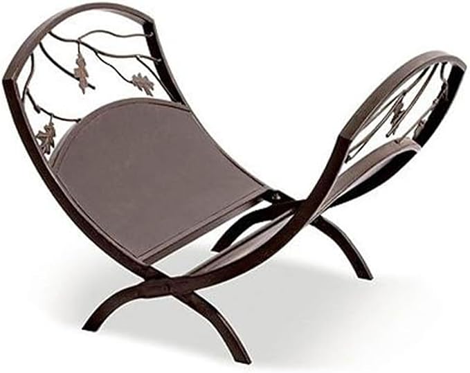 Panacea Colonial Compact Foldable Open Top Powder-Coated Steel Oak Leaf Design by Panacea