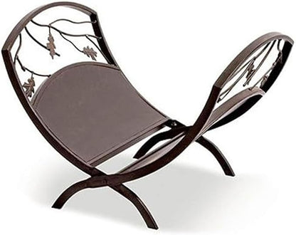 Panacea Colonial Compact Foldable Open Top Powder-Coated Steel Oak Leaf Design by Panacea