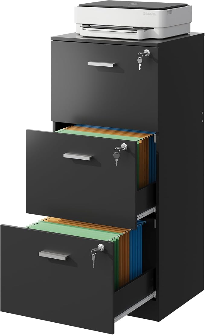 DEVAISE 3 Drawer Wood File Cabinet by DEVAISE