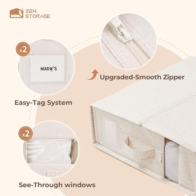 6Pack Linen Sheet Organizers and Storage - Image 5