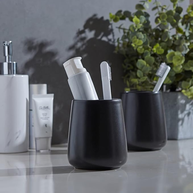 Matte Black Toothbrush Holders for Bathroom - Image 4