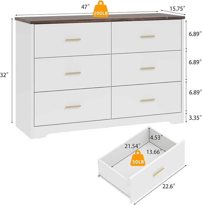 LIDYUK Dresser for Bedroom, Wood Dresser - Image 2