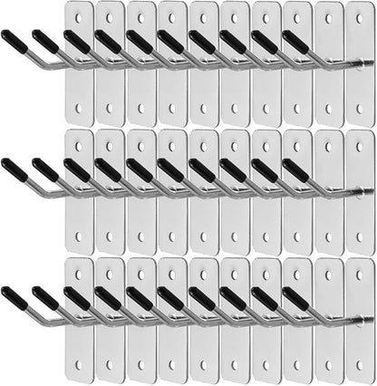 30pcs Wall Mounted Hook Heavy Duty Metal Single Hooks Home Storage Organizer by KeaJuidy