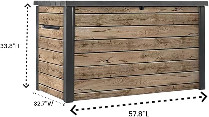 Outdoor Storage Box with Lockable Lid - Image 2