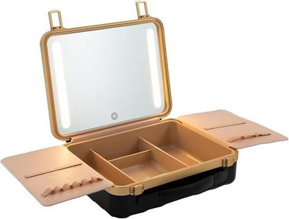 Portable Makeup Box, 11.42 * 3.54 * 8.66 In Travel Makeup Train Cases Cosmetic - Image 4
