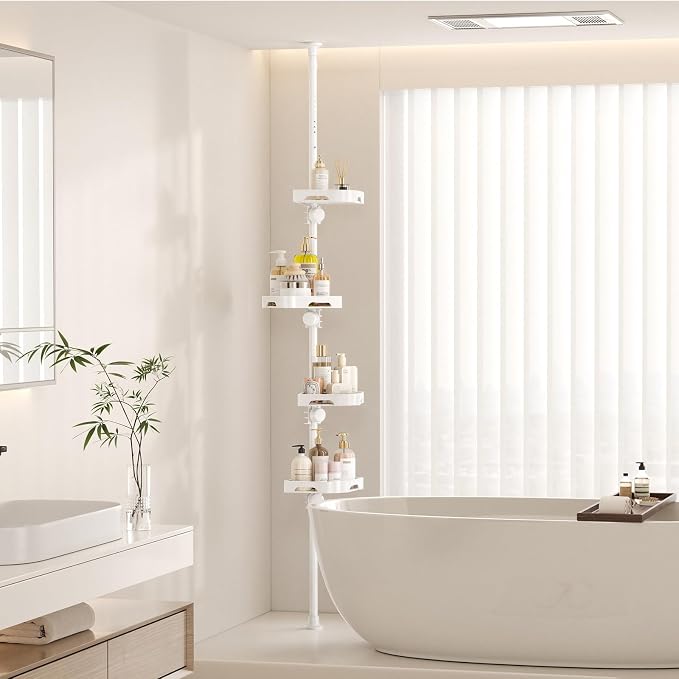 shuang qing 4-Tier Corner Shower Caddy Tension Pole Organizer - Image 8