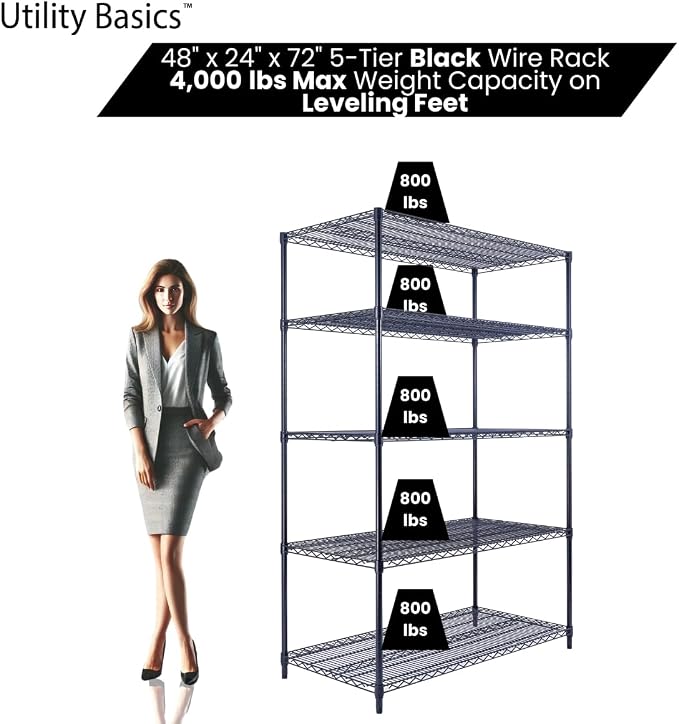 NSF Commercial 5-Tier Wire Shelving - Image 3